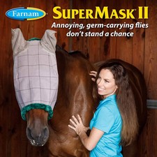 Farnam SuperMask II Classic Horse Fly Mask with Ears NEW