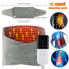 Electric Heating Pad Blanket Heating Pad Belt thermostat Warmer Waist Pain Relie