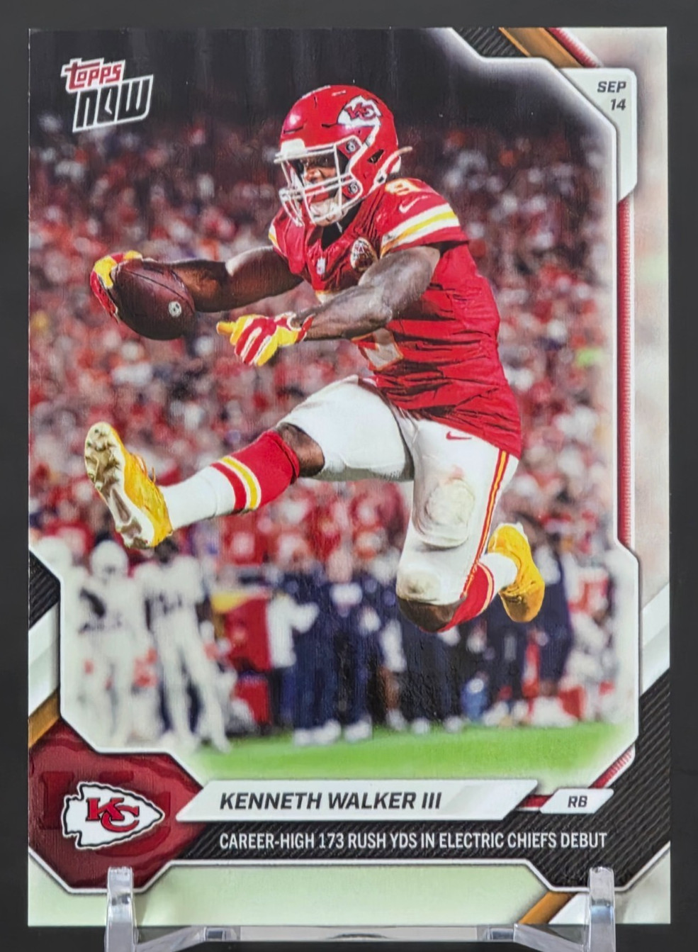 2026 Topps Now Kenneth Walker III #17 Career High 173 Rushing Yards in Debut