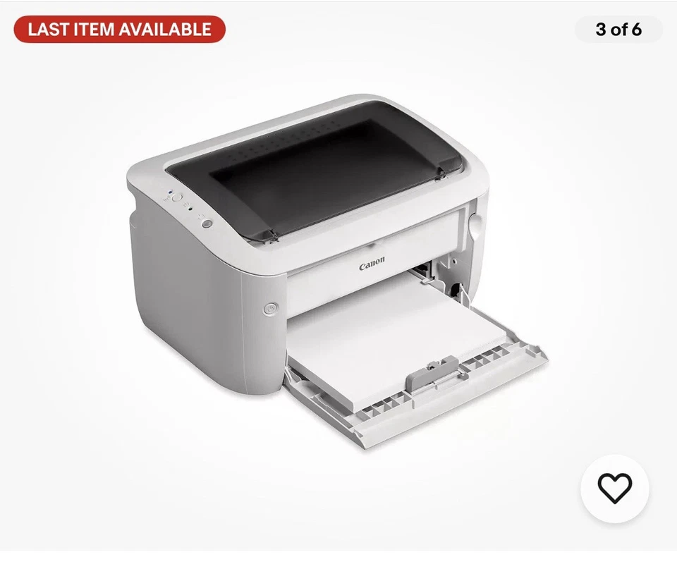 NEW! Canon Imageclass LBP6030w Monochrome Laser Printer - White (8468B003AA) - Image 3 of 4