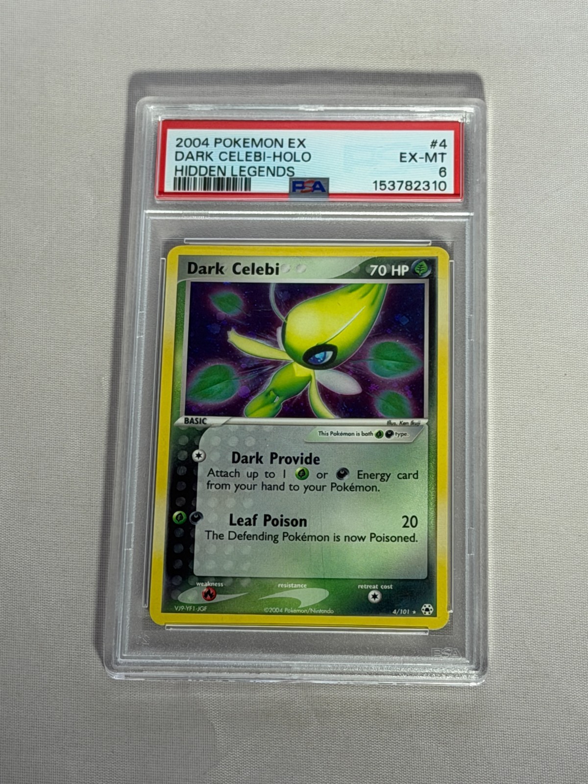 Pokemon Graded 6 Dark Celebi Hidden Legends 4/101
