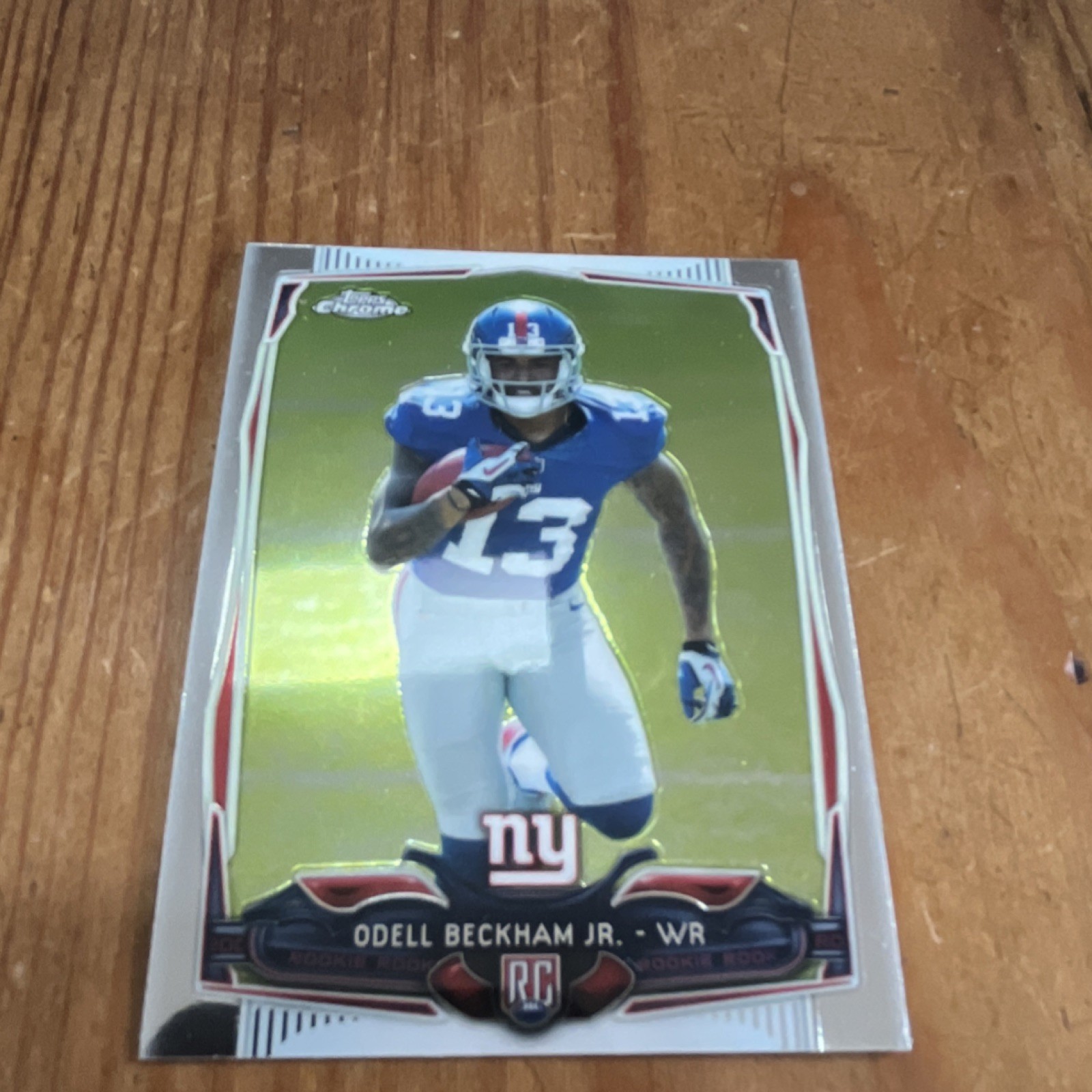 Topps 2014 Chrome Rookie Odell Beckham Jr. #117 New York Giants Facing Forward