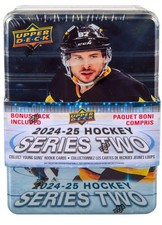 2024-25 Upper Deck Series 2 Hockey Tin SEALED Chase Celebrini Michkov Young Guns