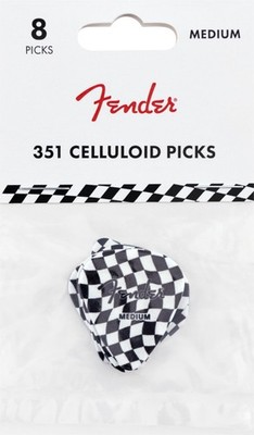Fender Wavy Checkerboard Picks 351 Celluloid Picks ( 8 )