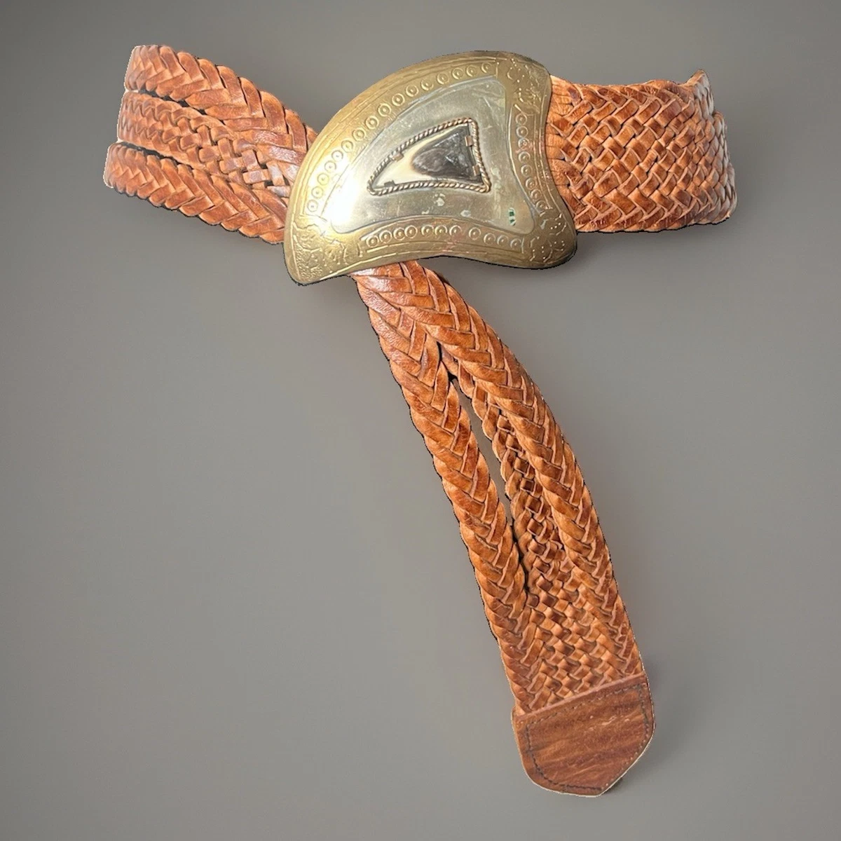 Vintage Chico’s belt Western/Boho wide Braided  Leather Vintage Chico main image 3