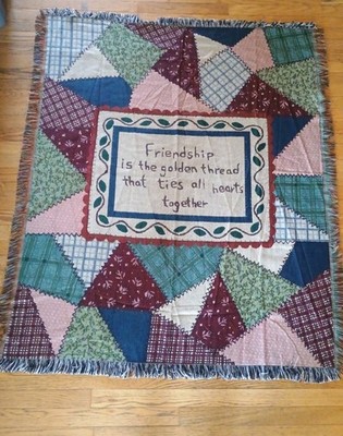 Mallory Lane Friendship is the Golden Thread Tapestry Throw Blanket 50'' x 60''