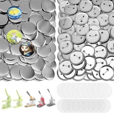 200 Set 2.28 Inch Button Maker Supplies 58mm Approx. 2.25 in Metal Blank Button