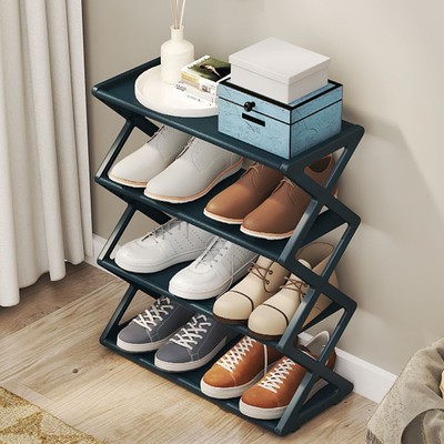 X-förmiges Schuhregal mit mehrlagigem Design perfekt für Schlafsäle und Eingangsbereiche