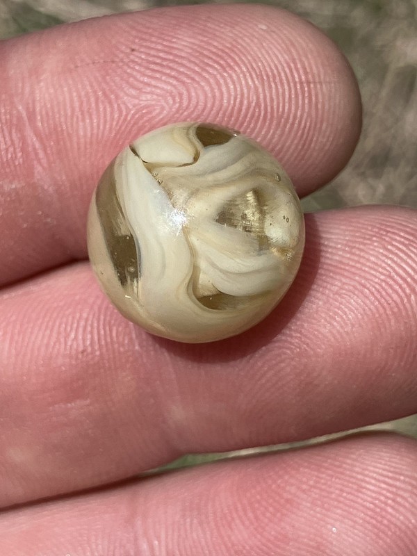 Christensen Agate (CAC) Snotty Slag Glass Marble .64 inches MINT Antique Rare 