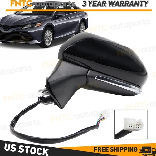 Left Driver Side Mirror for 2018-2022 Toyota Camry W/ Heated Blind Spot Signal