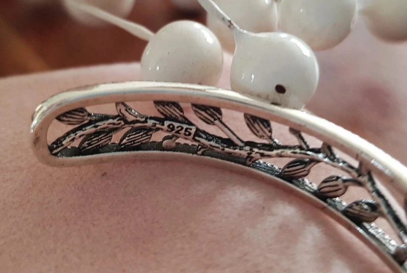 EDLES Armband 925 SILBER massiv Armkette BLUMEN ARMREIF Armzange Zirkonia Ring - Bild 3 von 3