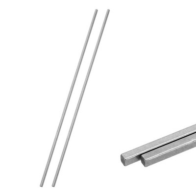 2Pcs 1/8''x1/8''x10'' 45# Cold-Drawn Square Steel Key Stock Rod