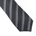 Alfani Men's Florence Stripe Tie Necktie Slim Modern 2 3/4" Black Gray