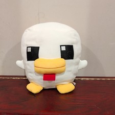 2022 Mattel Minecraft Cuutopia Chicken 10" White Plush washed and cleaned