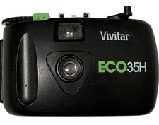 Vintage Vivitar Eco 35H Film Camera Black  Green