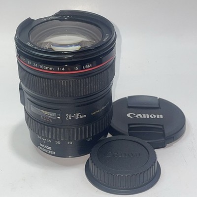 CANON 24-105mm f/4 L IS EF USM LENS W/ Caps Tested Cosmetic Damage READ