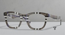 BURBERRY BE2417F 4147 Check Lichen Demo Lens 53 mm Men's Eyeglasses