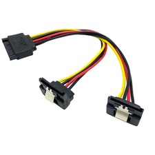 SATA Power 15-pin Y-Splitter Cable Adapter Male to Female for HDD Hard Drive