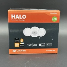 Halo Twin Head LED Floodlight outdoor security  TGS2S402FRRW white