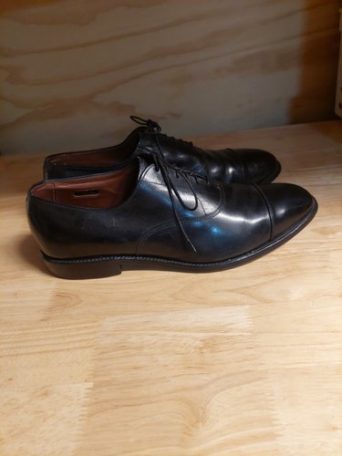 Scarpe eleganti Allen Edmonds Park Avenue Oxford da uomo taglia 10 D in pelle nera con cappuccio - Foto 2 di 7