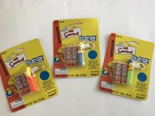 SIMPSONS PEZ KEYCHAINS SET OF 3 BART HOMER MARGE BASIC FUN 3” Sealed