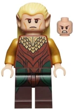 NEW Genuine LEGO Hobbit/LOTR Legolas - Brown/Gold Robe Minifig LOR035 79001
