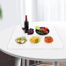 Acrylic Serving Tray & Handles, 23.62in Rectangular Food Serving Tray
