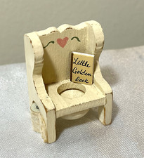 Vintage Dollhouse Miniature Artisan OOAK Childs Wooden Potty Chair 1:12