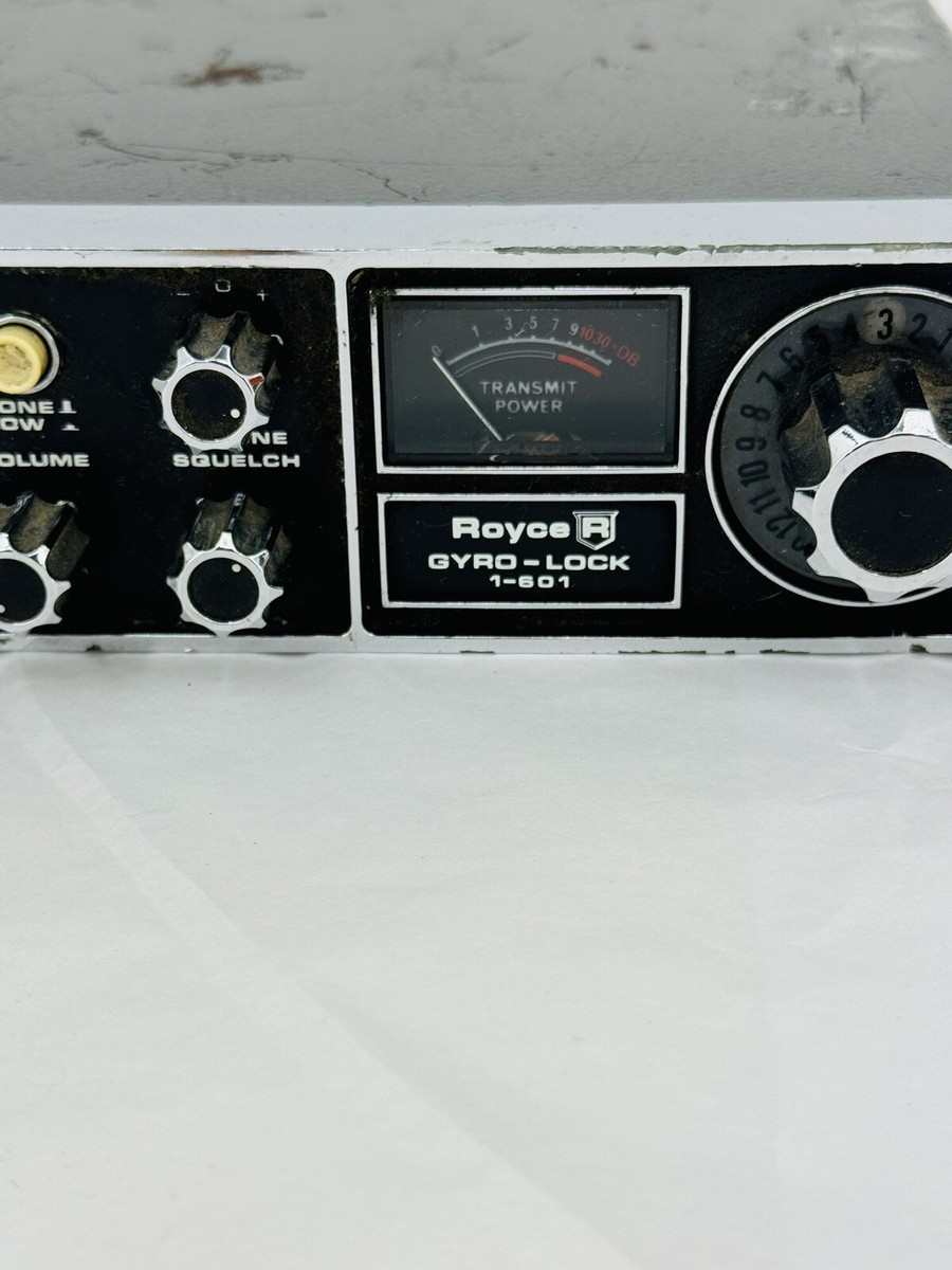 Vintage Royce Gyro-Lock 1-601 CB Radio Transceiver w/ Mic FOR