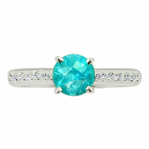 Anelli di lusso blu argento sterling Acquamarina