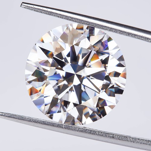 Real Loose Moissanite Real Gem Stone W.GRA 3-12mm 0.1-6CT VVS1 D Color Round Cut - Picture 34 of 38