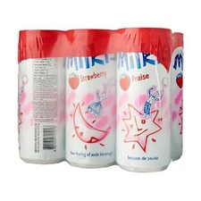 Lotte Milkis Strawberry Soda Beverage 8.45 Fl Oz Pack of 6 Refreshing Drink