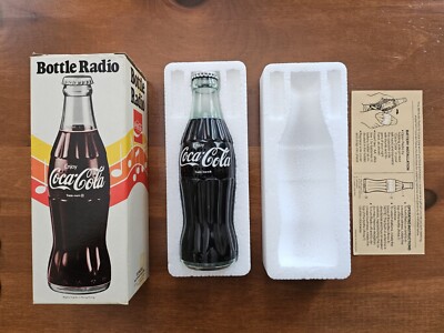 antique EXC Vintage Coca-Cola Bottle Radio in original box Hong Kong Never Used 