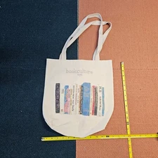 Book Culture NYC Reusable Canvas Tote Bag Shoulder Cream New York City W0a