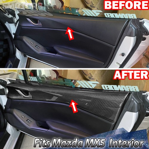 1624 Dry Carbon Trim Fits Mazda Miata MX5 4th Inside Door Panel