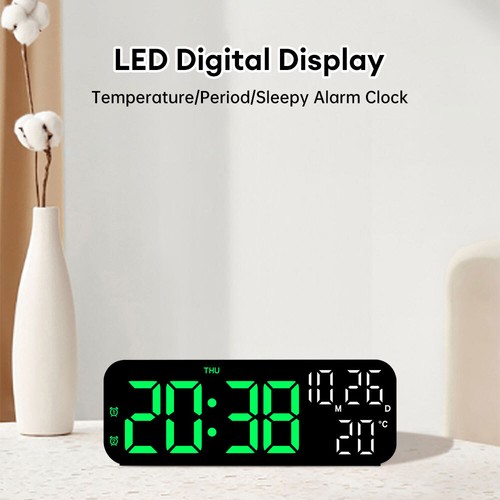 ✅2025 Orologio Digitale LED Data Giorno Display Temperatura Orologio Elettronico - Foto 10 di 30
