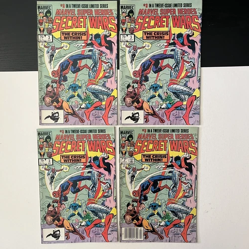 MARVEL SUPER HEROES SECRET WARS #3 x4 Copies NM 1st TITANIA Set Newsstand