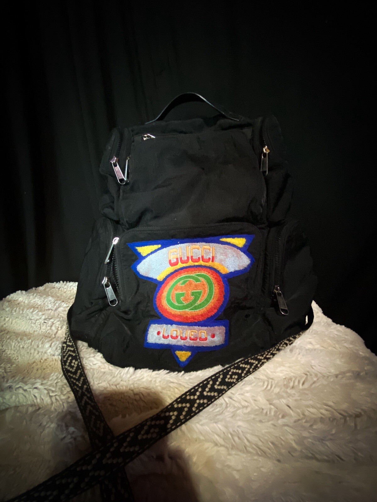 Gucci 80s Patch Backpack - image 1