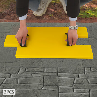 3Pcs For Wall & Floor Stamping Concrete Stamping Molds Concrete Texture Mats
