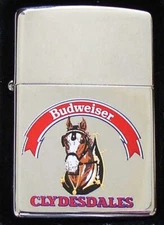 RARE  Budweiser Clydesdale  Zippo Lighter Fitted with Zippo Pipe Insert