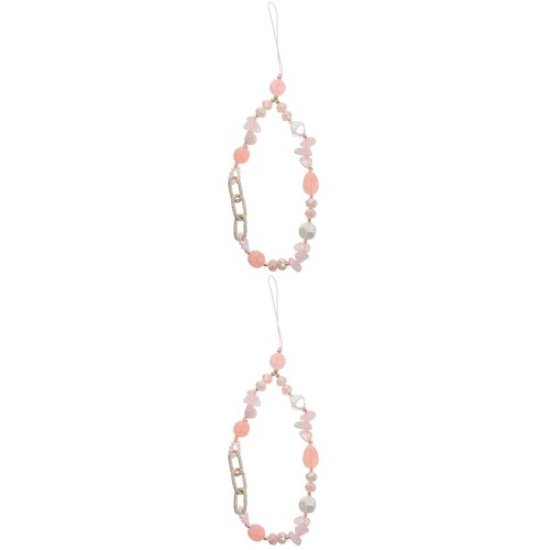 2 Pieces Perlen Telefonkette Büro Telefoncharkkabel Dekoratives Lanyard - 第 11/12 張圖片