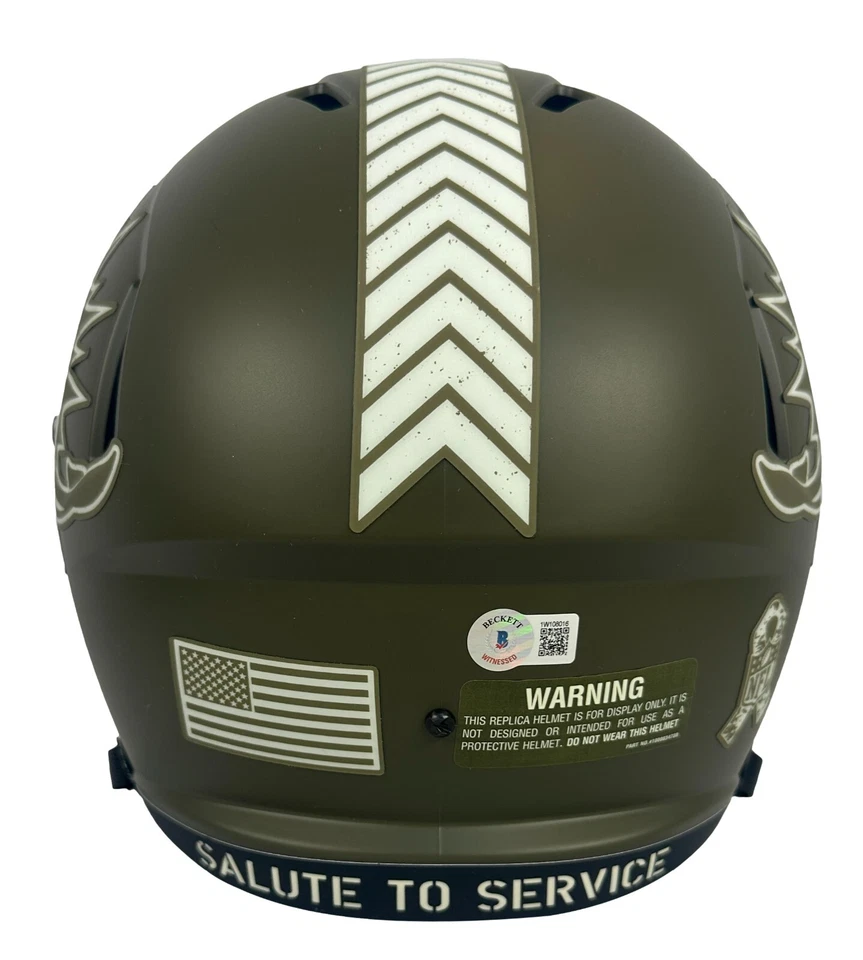 Casco Tyreek Hill autografiado firmado tamaño completo NFL Miami Dolphins BSA Beckett Foto 2 de 2