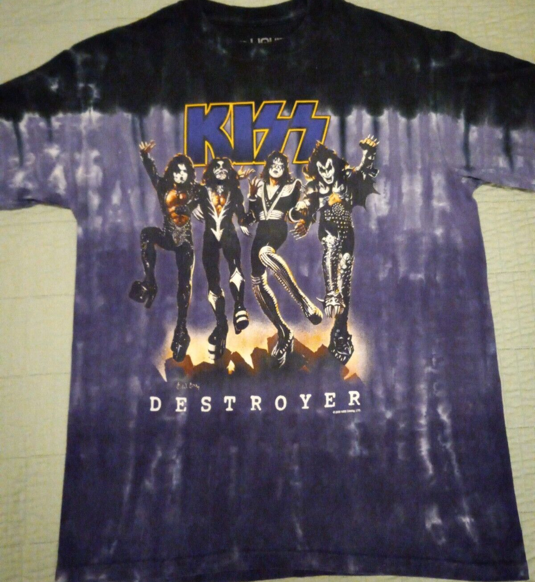 KISS キッス LIQUID BLUE バンドT Tシャツ Amazon.com: Liquid Blue Men's Kiss Destroyer Short Sleeve T