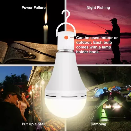 4PCS Rechargeable Light Bulbs Emergency Lights for Home Power Failure 12W LED - Bild 9 von 17
