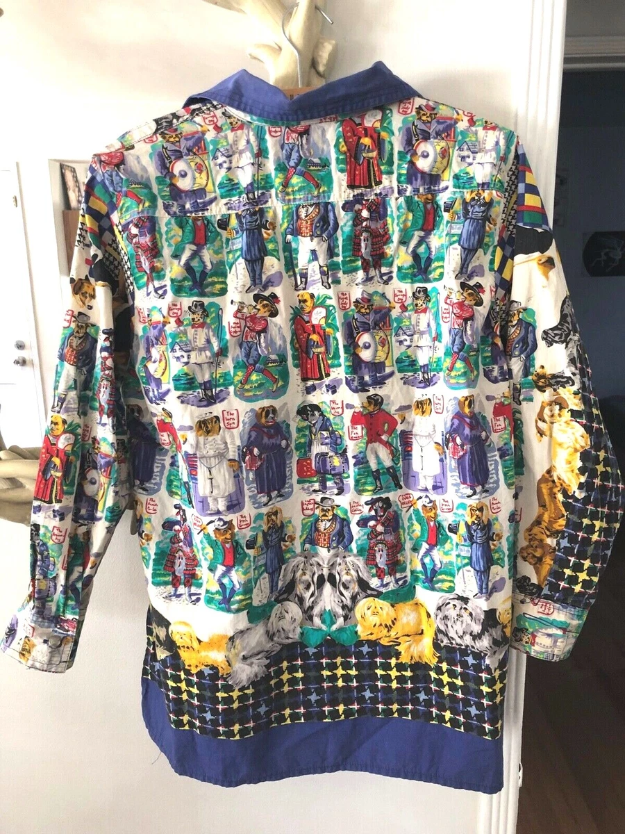 Versace print online blouse