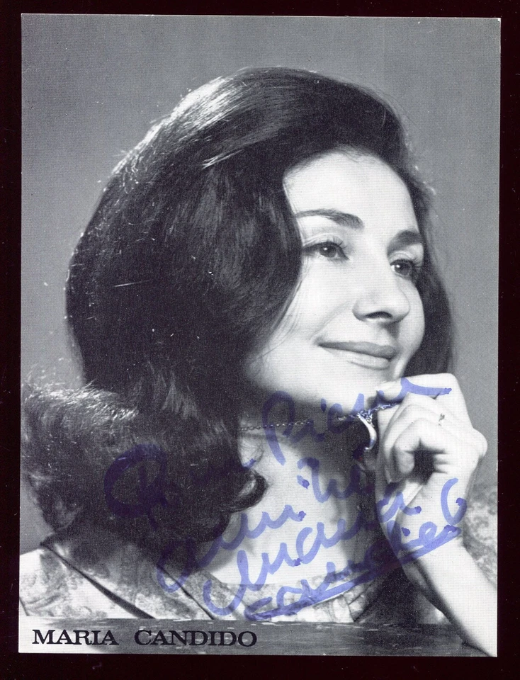 Dédicace de Maria Candido chanteuse autographe - Photo 1/1