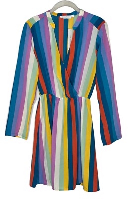 ladies rainbow dress Wavy Stripes Lay flat to dry All In Favor Dress Womens
