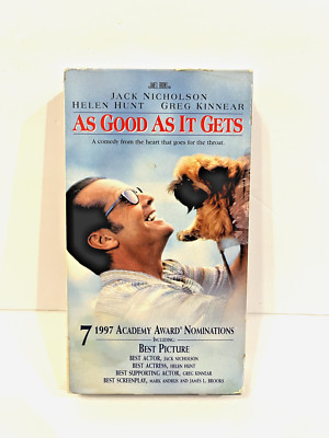 As Good as It Gets VHS 1998 Closed Caption Jack Nicholson Helen Hunt Greg Kinnea