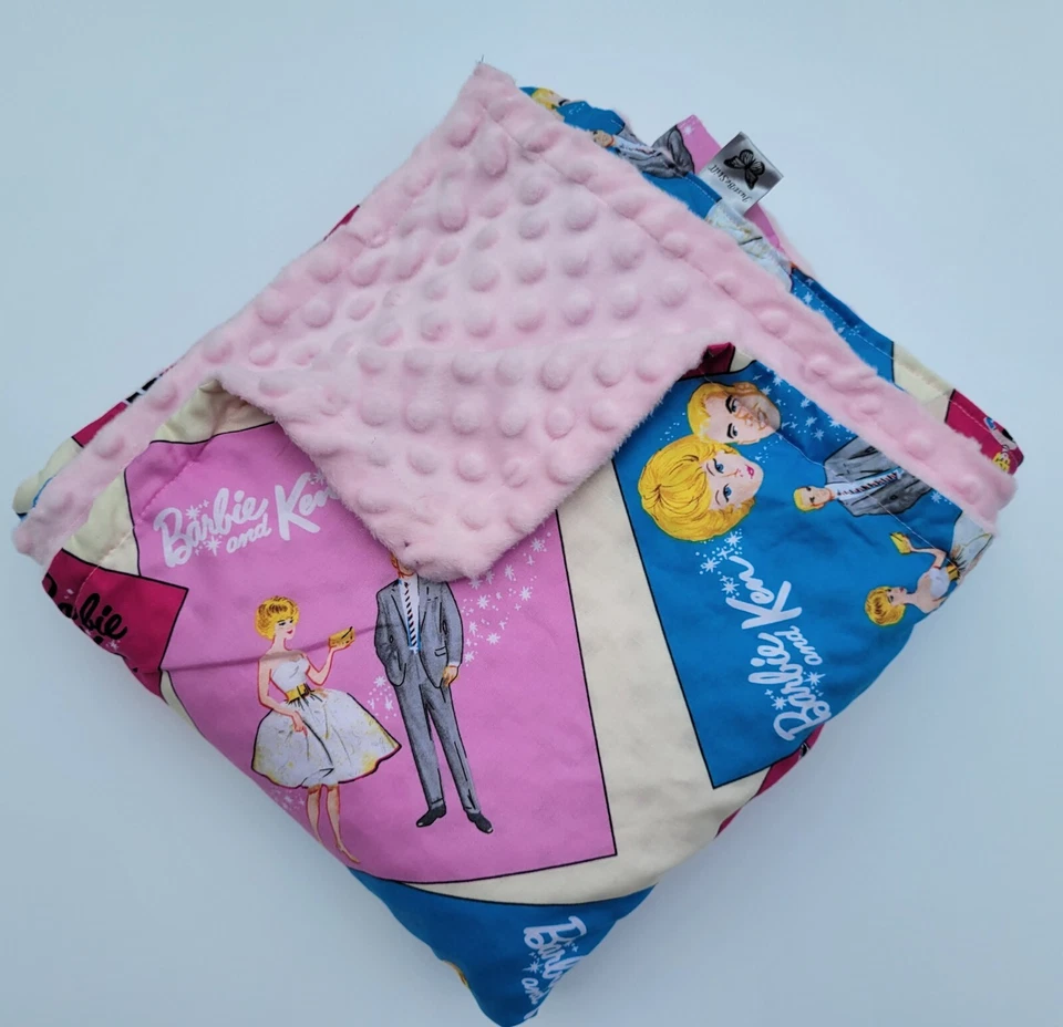 芭比娃娃和肯印花棉质毯子儿童毯子,毯子,芭比毯子 — 第 2/4 张图片