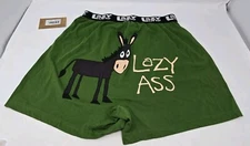 Lazy One Men's Boxer Shorts "Lazy Ass" Donkey  100% Cotton Size Medium